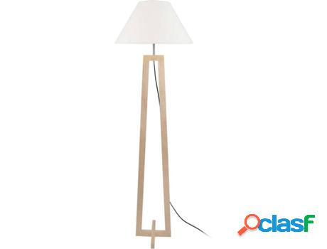 Lámpara de Pie Alto TOSEL Vili (Madera - Blanco - 50 x 50 x