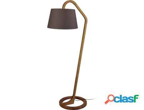 Lámpara de Pie TOSEL Mokuzai 50 cm (Marrón Oscuro - E27 -