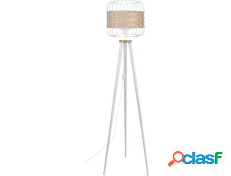 Lámpara de Pie TOSEL Tressé.Bago (Roble Natural, Blanco,