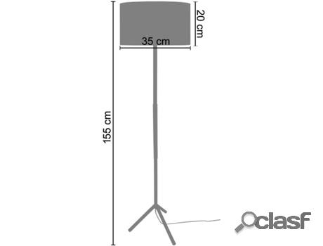 Lámpara de Pie TOSEL Trident C (Taupe - E27 - Máx. 40W -