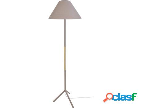 Lámpara de Pie TOSEL Trident C (Taupe Natural, Cilíndrico