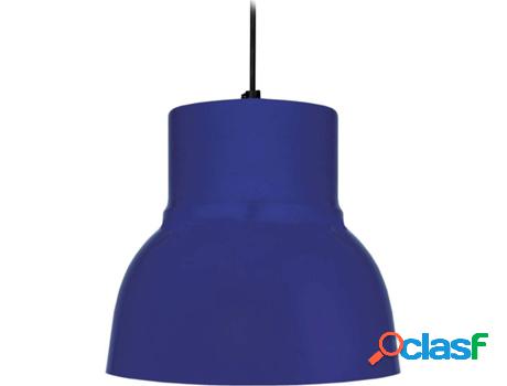 Lámpara de Suspención TOSEL Cloche (Metal - Azul - 24 x 24