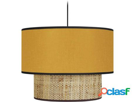 Lámpara de Suspención TOSEL Cochin B (Tela - Amarillo - 30
