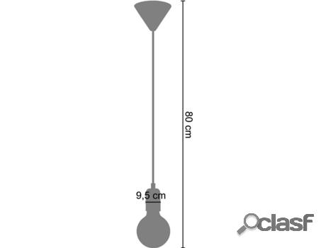 Lámpara de Suspensión TOSEL Bao 9.5 cm (Rojo - E27 - Máx.