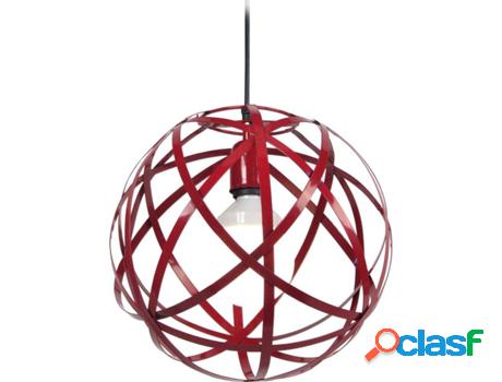 Lámpara de Suspensión TOSEL Globe Juno (Rojo - E27 - Máx.
