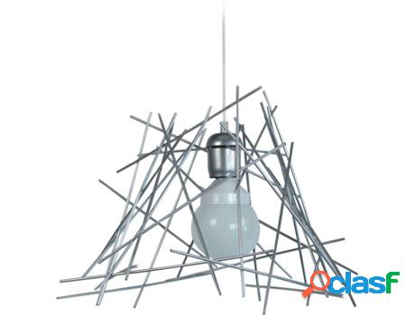 Lámpara de Suspensión TOSEL Hex.Incertus Plateada