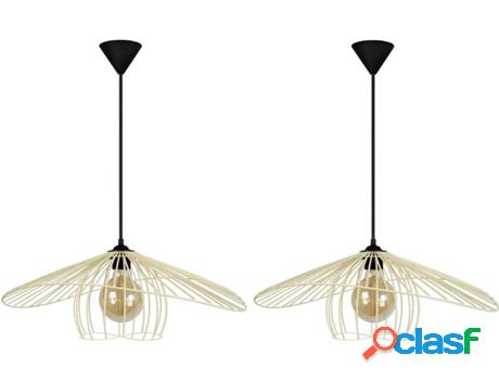 Lámpara de Suspensión TOSEL Lady Bis-Lot 2 (Crema - E27 -