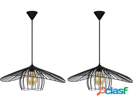 Lámpara de Suspensión TOSEL Lady Bis-Lot 2 (Negro - E27 -