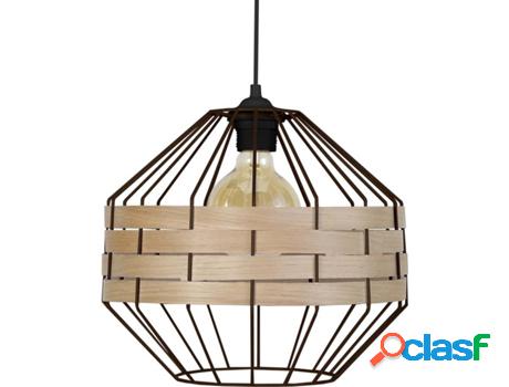 Lámpara de Suspensión TOSEL Tressé-Bhamo B 30 cm (Marrón