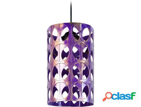 Lámpara de Suspensión TOSEL Zin (Morado - E27 - Máx. 40 W
