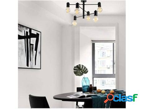 Lámpara de Techo OZAIA Hexa (Metal - Negro - 33x61x61 cm)