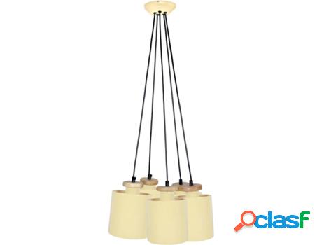 Lámpara de Teto TOSEL Uzibuze (Metal - Beis - 35 x 35 x 90