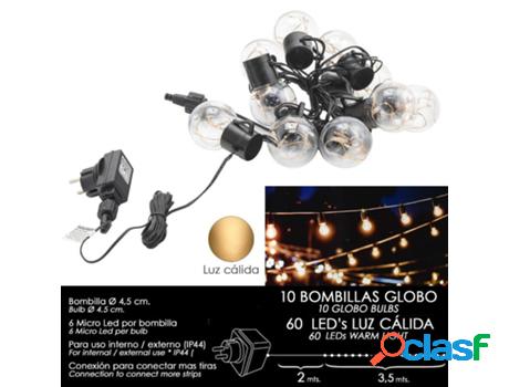 Luces navidad jardin decorativas 10 bombillas globo (ip44)