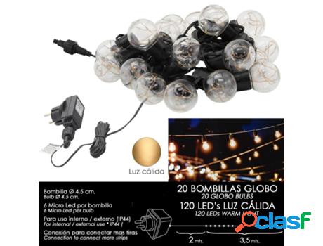 Luces navidad jardin decorativas 20 bombillas globo (ip44)