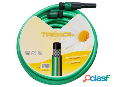 Manguera verde trebol trenzado 15 mm. - 5/8 rollo 15 metros