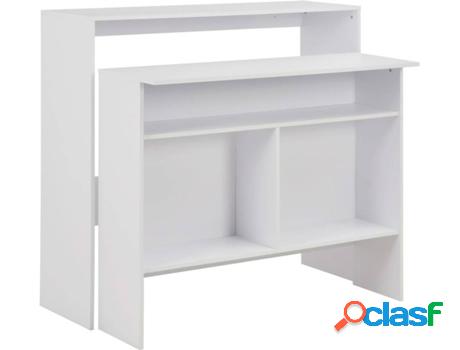 Mesa de Bar VIDAXL 280217 (Blanco - Madera aglomerada - 130