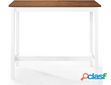 Mesa de Bar VIDAXL Marrón (108 x 60 x 91 cm - Tablero DM)
