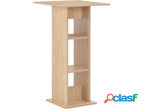 Mesa de Bar VIDAXL (Marrón - Madera aglomerada - 60 x 60 x