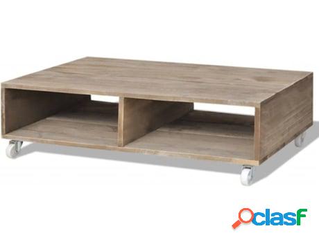 Mesa de Centro VIDAXL Marrón (87 x 56 x 25 cm - Madera)