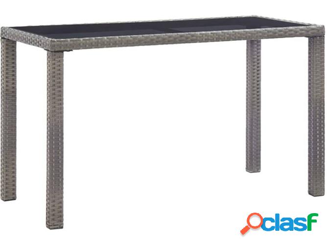 Mesa de jardín VIDAXL mimbre PE antracita (123x60x74 cm)