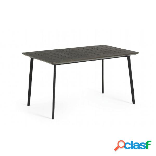 Mesa rectangular keter metalea marron 146x87x75cm