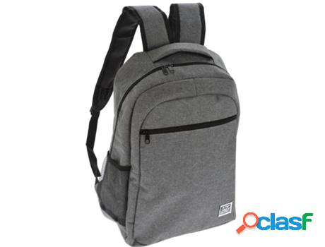 Mochila poliester gris 29x10x43 cm