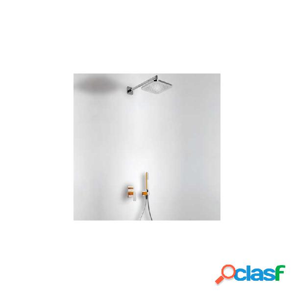 Monomando kit ducha tres exclusive loft empotrar naranja