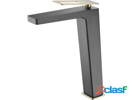 Monomando lavabo alto Suecia negro oro IMEX BDC032-3NGOLD