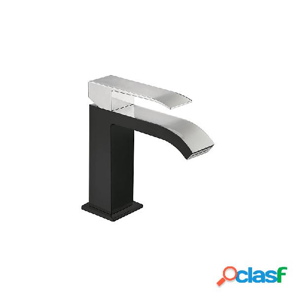 Monomando lavabo tres exclusive cuadro maneta negro