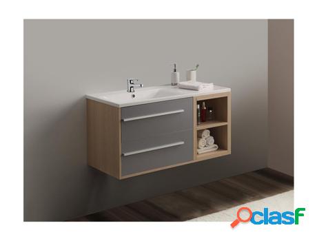 Mueble Lavabo VENTE-UNIQUE Jasmine (Gris - Aglomerado de