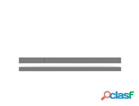 Mueble de TV SELSEY Hylia Double Blanco, Gris (280 x 45 x