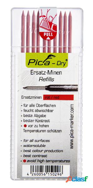 PICA 4031P - Estuche con 10 minas Dry (Rojo)
