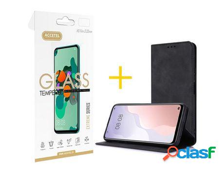Pack 1 X Protector de Vidrio Templado 2.5D + Funda ACCETEL