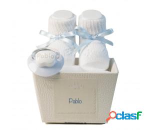 Pack patucos y chupete personalizado con nombre del bebé