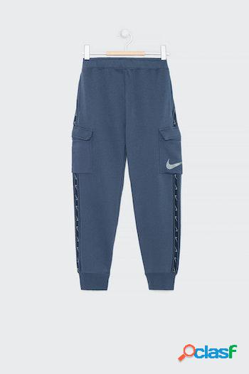 Pantalon nike repeat sportwear fleece cargo pant azul hombre