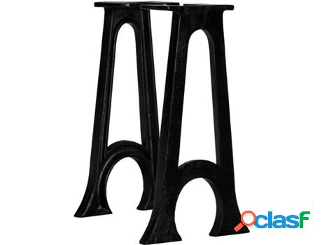 Patas para Bancos VIDAXL 245431 Negro (Hierro fundido - 25 x