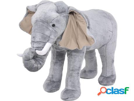 Peluche VIDAXL Elefante gris XXL (76x62 cm)