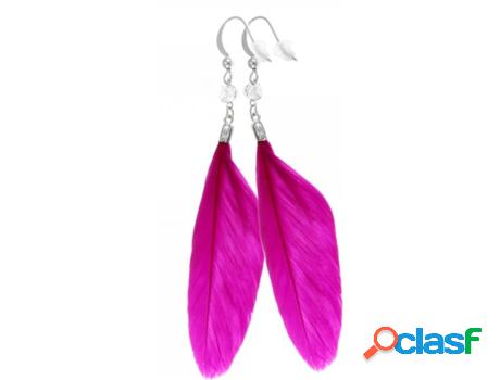 Pendientes SC_CRYSTAL (bañado a rodio - Rosa - 7cm)