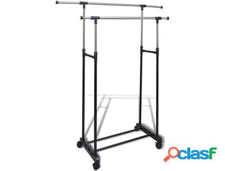 Percha VIDAXL Ajustable (Inox - 150x42x170 cm)