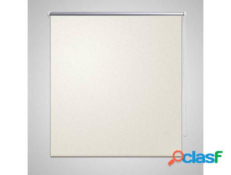 Persiana Opaca Enrollable VIDAXL Crema (120 x 175 cm)