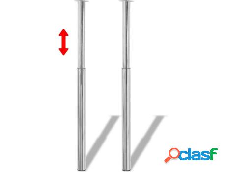 Piernas de Mesa VIDAXL Plateado 242151 (Hierro - 6 x 110 cm)