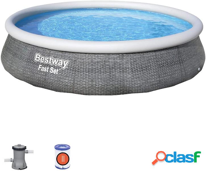 Piscina Hinchable Bestway Fast Set Ratán 396x84cm con