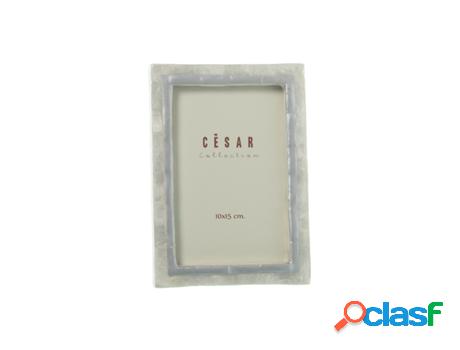 Portafotos DRW Para foto 10x15 cm (Nacar - blanco y plata)