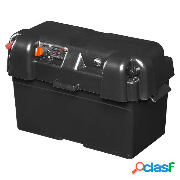 ProPlus Caja de batería con USB y voltímetro 35x18x20 cm