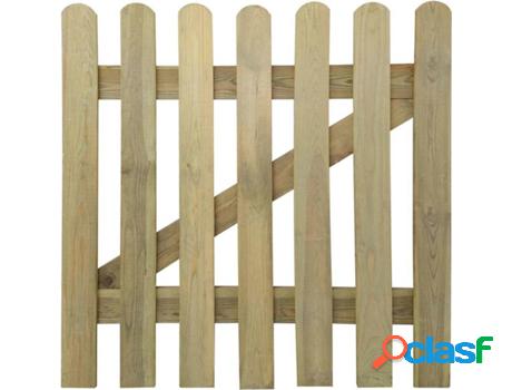 Puerta de Valla VIDAXL (Castaño - Madera - 100x100 cm)