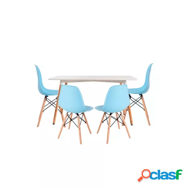 RegalosMiguel - Conjunto Mesa Tower Rectangular 120 x 80 cm
