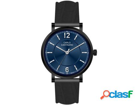 Reloj CARLO CANTINARO Hombre (Piel Genuína - Negro)