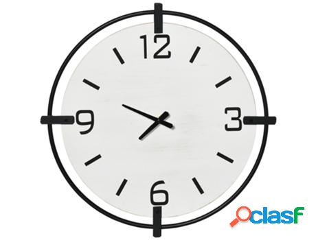 Relojes de Pared HOMCOM 830-638v00wt (Madera - Blanco - 40 x