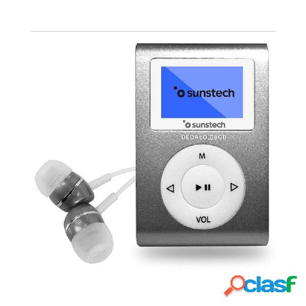 Reproductor MP3 Sunstech Dedalo III/ 8GB/ Radio FM/ Gris