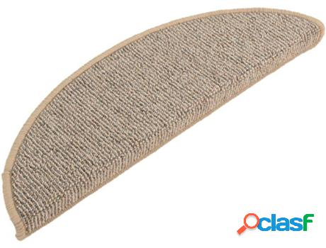 Set 15 Alfombras de Escalera VIDAXL Liso Semicircular